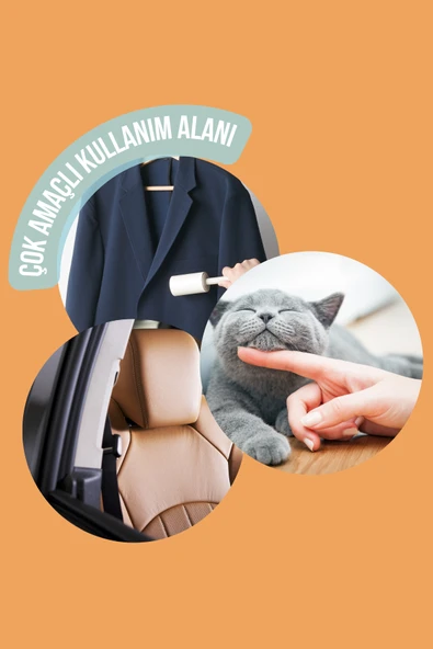 GRİMOR Life Tüy Toplayıcı Rulo 50 Yaprak Yapışkanlı + 2+1 Yedek Rulo (Kedi - Köpek Tüy Toplayıcı) - Resim 3