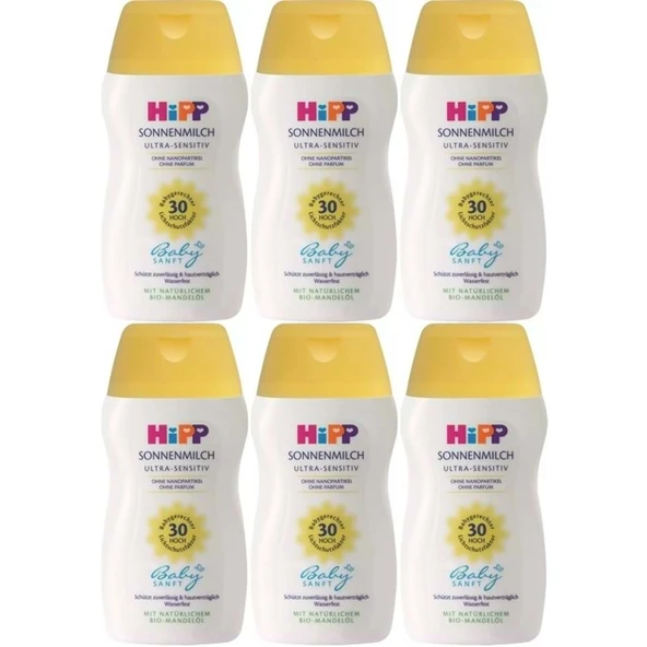 Hipp Babysanft Güneş Kremi -Yüz için Sonnen Gesıchtscreme 30 Faktör Ultra Sensıtıv 50ML (6 Lı Set) ürün görseli