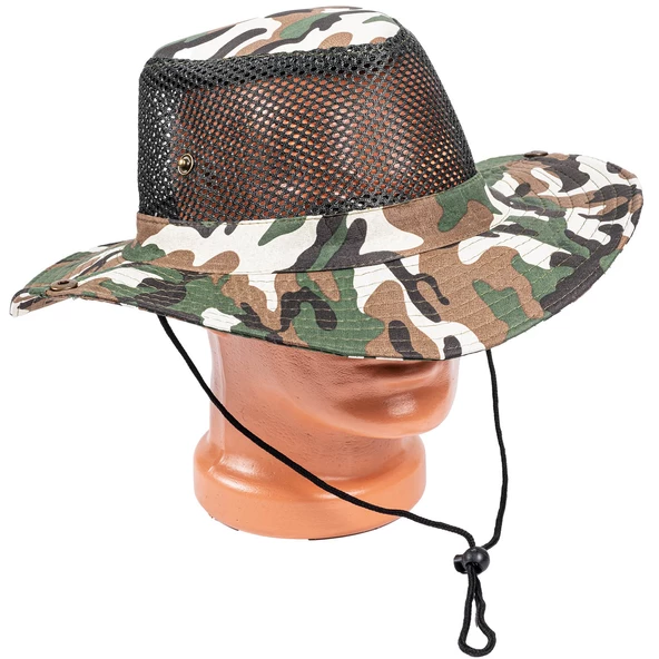 Fileli Outdoor Şapka - Balıkçı Şapka - Kamuflaj - ART-7502 - Resim 4