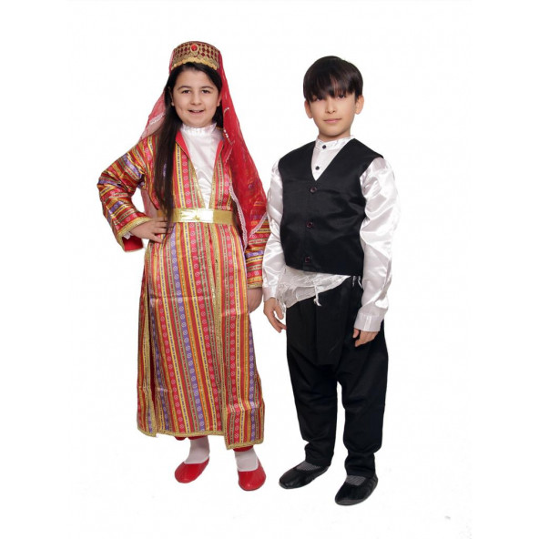 Elazığ Yöresel Kıyafeti Çayda Çıra Kostümü Anadolu Kadını Elbisesi Üçetek
