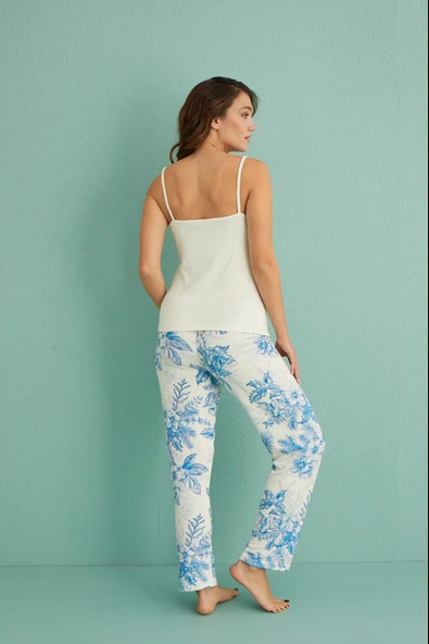 Gd Goldoremi 14401-4 Kadın Termal Kumaş 3'lü Sabahlıklı Pijama Takım - 7