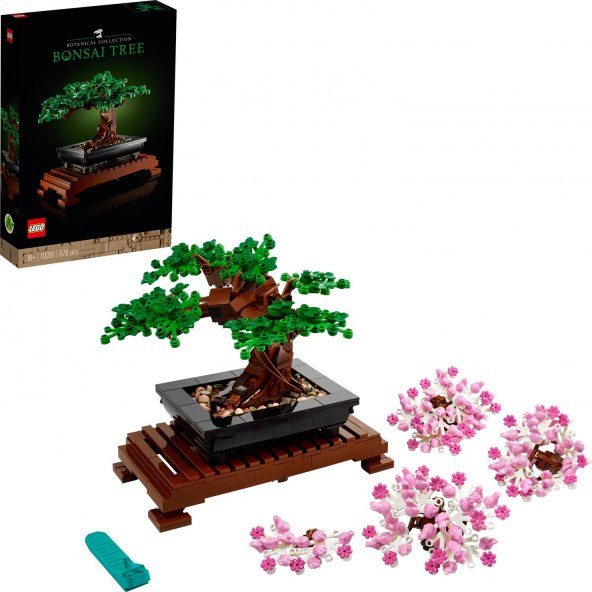 Lego Bonsai Ağacı 10281 - Yetişkinler için Hobi ve Sergi Amaçlı kendin Yap Dekoratif Botanik Yapım Seti (878 Parça)