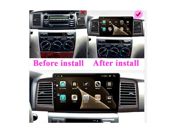 Toyota Corolla Sol Multimedya (2002-2006) 6 GB RAM 64 GB Hafıza 8 Çekirdek Navigatör Premium Series - Resim 9