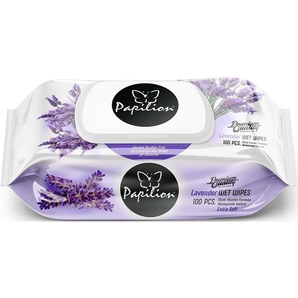 Papilion Islak Havlu Mendil 100 Yaprak Lavanta (2 Li Set) 200 Yaprak - Resim 2