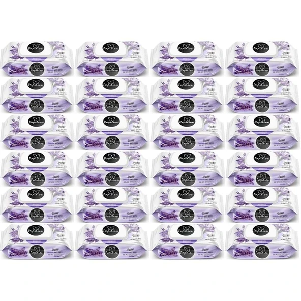 Papilion Islak Havlu Mendil 100 Yaprak Lavanta (24 Lü Set) 2400 Yaprak ürün görseli