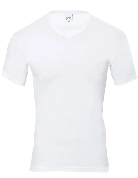 Anıt Erkek Ribana V Yaka Kısa Kol Fanila Atlet 1109 - 3 Adet   Siyah 2XL - Resim 3