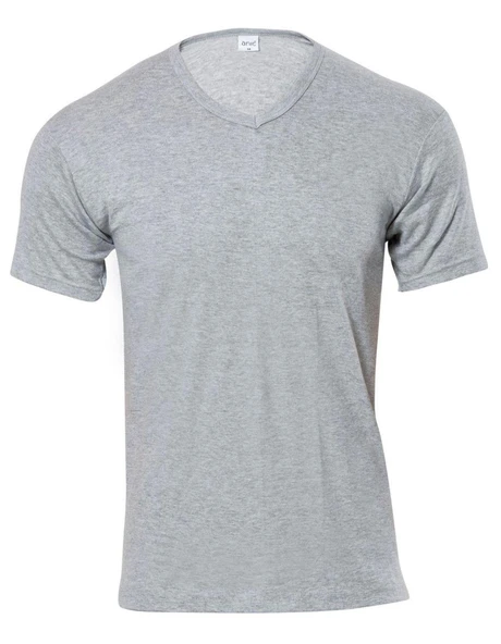 Anıt Erkek Ribana V Yaka Kısa Kol Fanila Atlet 1109 - 3 Adet   Siyah 2XL - Resim 5