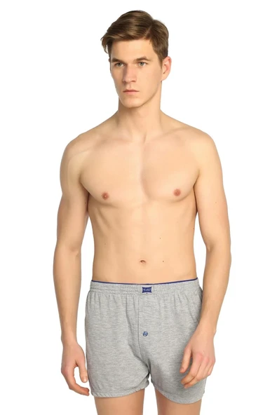 Tutku Erkek Penye Düğmeli Düz Renkli Boxer  0117 - 3 Adet  Beyaz 3XL - Resim 3