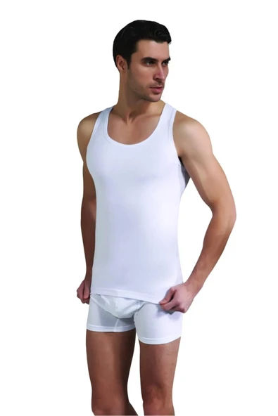 Saran Erkek Ribana Klasik Askılı Atlet 3004 - 3 Adet  Siyah 2XL - Resim 2