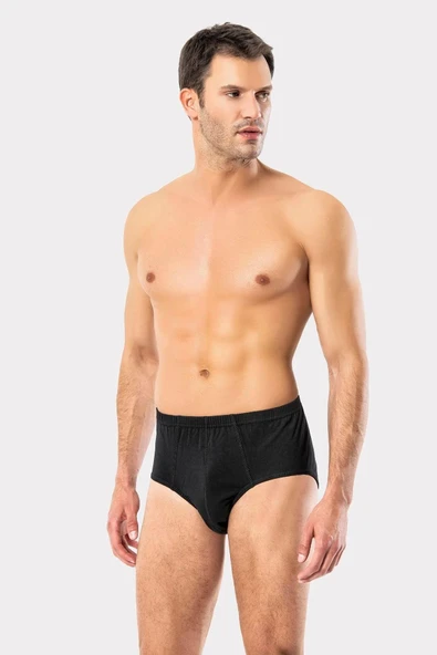 Erdem Erkek Penye Slip Külot 1300 - 6 Adet  Beyaz M - Resim 5