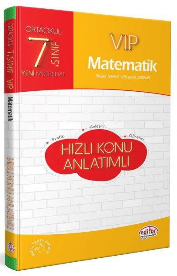 EDİTÖR VİP 7.SINIF MATEMATİK HIZLI KONU ANLATIMI - 1