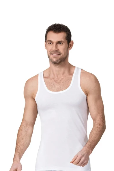 Namaldi Erkek Modal Klasik Likralı Kutulu Atlet 190 - 3 Adet  Siyah 2XL - Resim 3