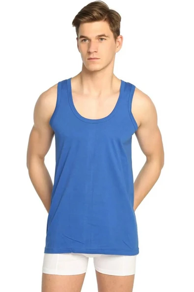 Seher Yıldızı Erkek Renkli Askılı Atlet 001 - 6 Adet  M Gri - Resim 7