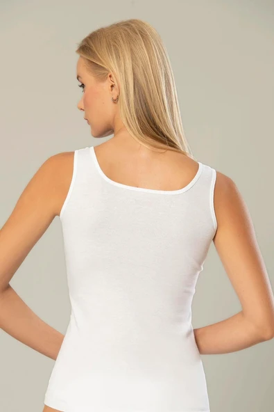 Erdem Kadın Ribana Kalın Askılı Atlet 2105 - 3 Adet  Siyah 2XL - Resim 8