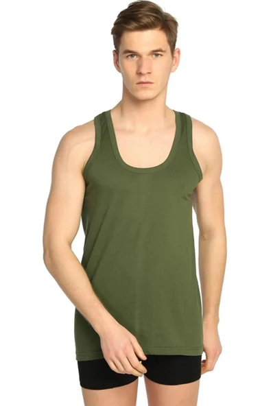 Seher Yıldızı Erkek Renkli Askılı Atlet 001 - 6 Adet  Siyah 2XL - Resim 5