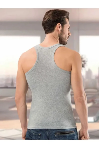 Anıt Erkek Ribana Sporcu Askılı Atlet 1106 - 6 Adet   Siyah L - Resim 7