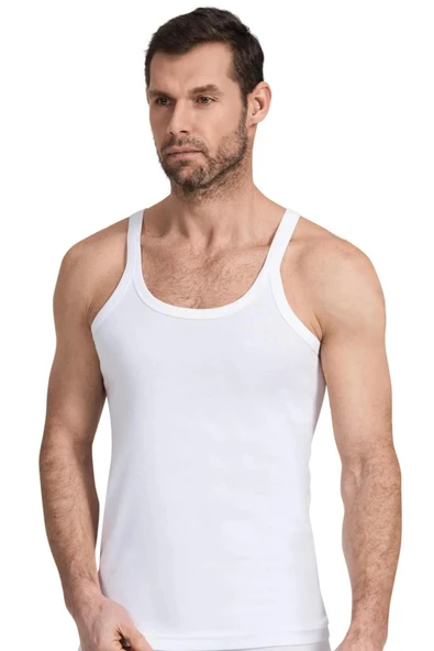 Namaldi Erkek Ribana İnce Askılı Atlet 122 - 3 Adet  Siyah 2XL - Resim 3