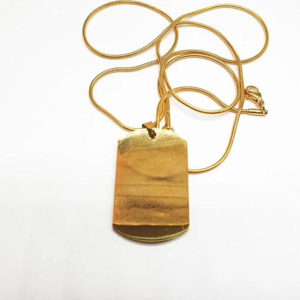 Altın Renk Erkek Askeri Arma Kolye - 9