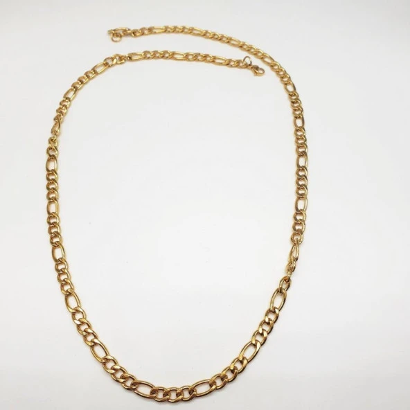 Altın Renk Erkek Çelik Zincir Kolye - 3