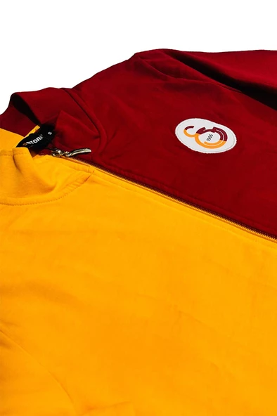 Galatasaray Orijinal Lisanslı Sarı Kırmızı Parçalı Hakim Yaka Sweat Hediyelik Ahşap Kutulu - 6