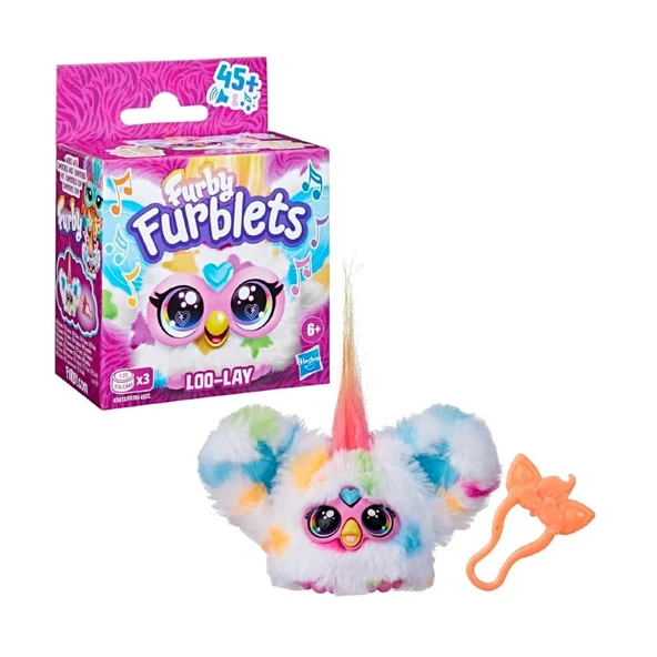 Furby Furblets Loo-Lay Mini Friend, 45+ Ses ve Müzik, 6 Yaş ve Üstü İçin Elektronik Peluş