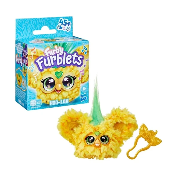 Furby Furblets Hoo-Lah Mini Friend, 45+ Ses ve Müzik, 6 Yaş ve Üstü İçin Elektronik Peluş