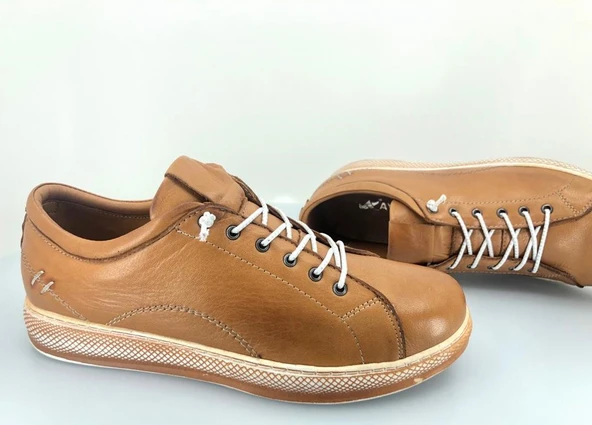 Ayakdaş %100 Hakiki Deri Kadın Unisex Sneaker Spor Ayakkabı
