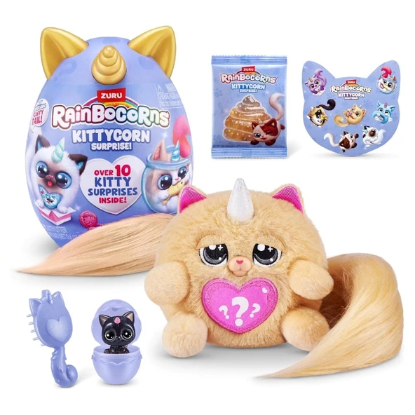 Rainbocorns Kittycorn S3 Sürpriz Paket Lilly Peluş Oyuncak, Slime, Süpriz Yumurta, 3+ Yaş ve Üzeri İ