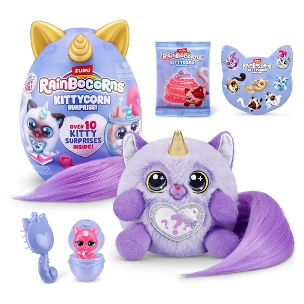 Rainbocorns Kittycorn S3 Sürpriz Paket Fluffles Peluş Oyuncak, Slime, Süpriz Yumurta, 3+ Yaş ve Üzer