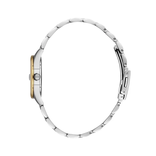 Daniel Klein DK.1.10725.5 Altın Gümüş Çift Renk Çelik Kordonlu Şık Zarif Takvimli Kadın Kol Saati - 2