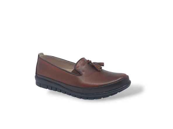 Zerhan 1700 Kadın Taba Günlük Kullanım Comfort Ayakkabı - Resim 2