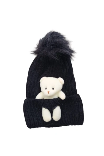 Unisex Çocuk Ayıcıklı Bere 4/14 yaş