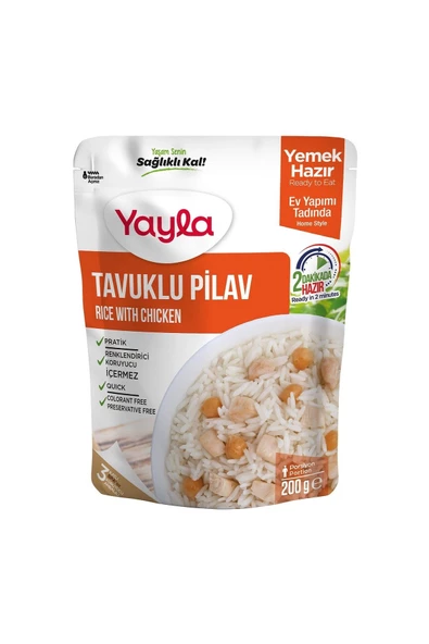 Yayla Yemek Hazır Tavuklu Pilav 200 gr