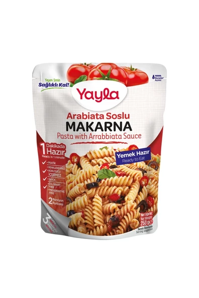 Yayla Hazır Arabiata Soslu Makarna 250 gr