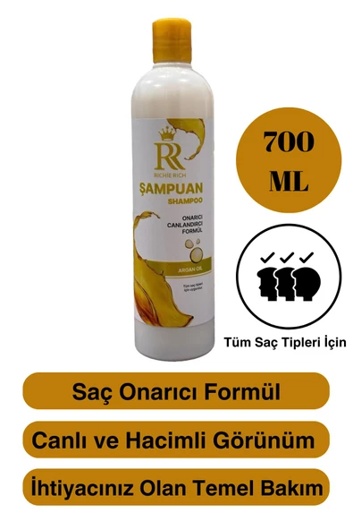 Richie Rich Argan Yağlı Saç Onarıcı Şampuan Avantajlı Boy 700 ML