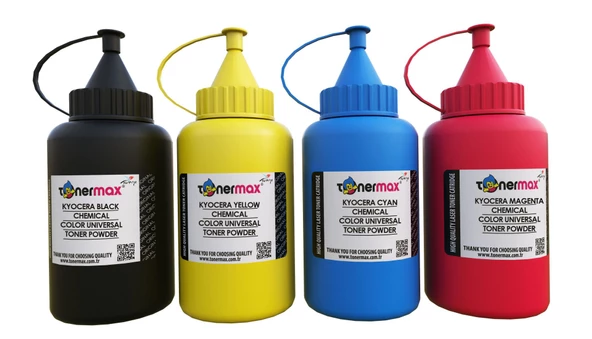 Kyocera Renkli Toner Tozu - Universal CMYK Set  500GR Şişe - Resim 2