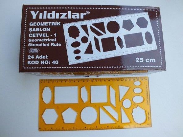 YILDIZLAR PLASTİK GEOMETRİK ŞABLONU KOD:040 - 1
