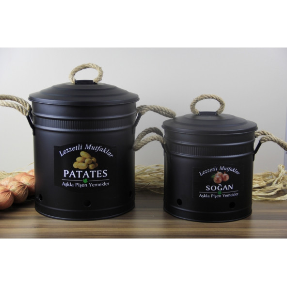 Ancel Patates & Soğan Saklama Kutusu Siyah