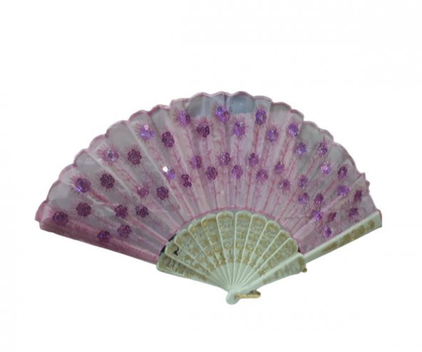 Yelpaze Pullu Pembe Renk