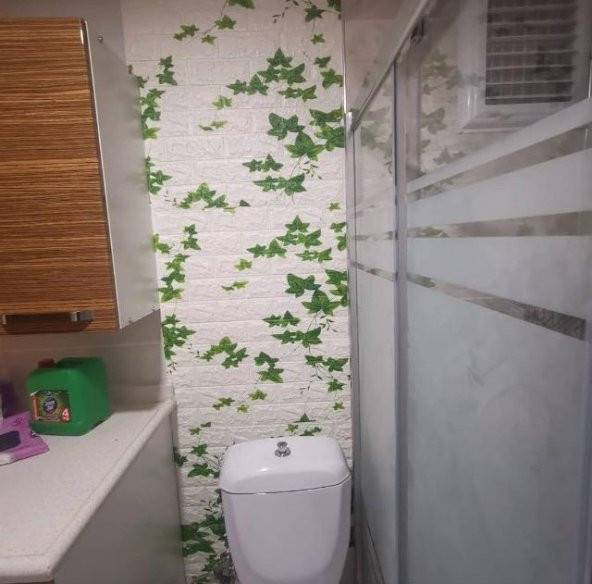 Renkli Duvarlar NW88 Kavak Yaprağı Tuğla Yapışkanlı Duvar Kağıdı 3D Panel - Resim 5