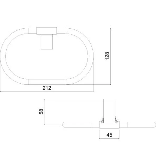 Tema Premium Serisi Banyo Yuvarlak Havluluk Altın - 2