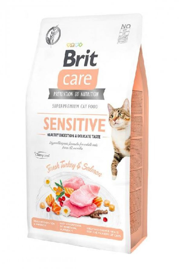 Brit Care Tahılsız Sensitive Hindili Somonlu Kedi Maması 7 kg