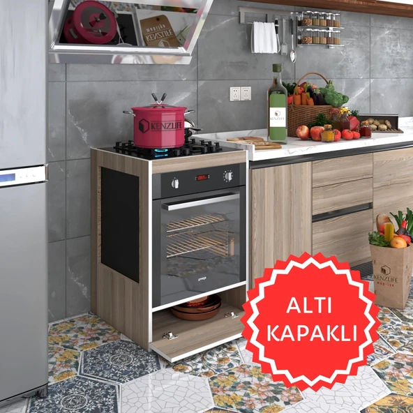 Kenzlife ankastre modülü kabini vanadyum3 crd fırın ocak dolabı kapaklı