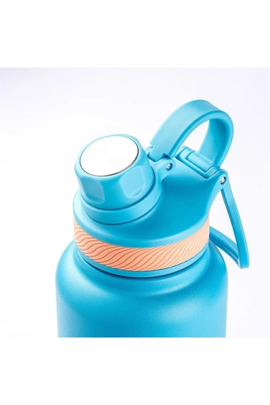 Tantitoni MAVİ 2 KAPAKLI ÇİFT KATMANLI TERMOS 945ML - Resim 2