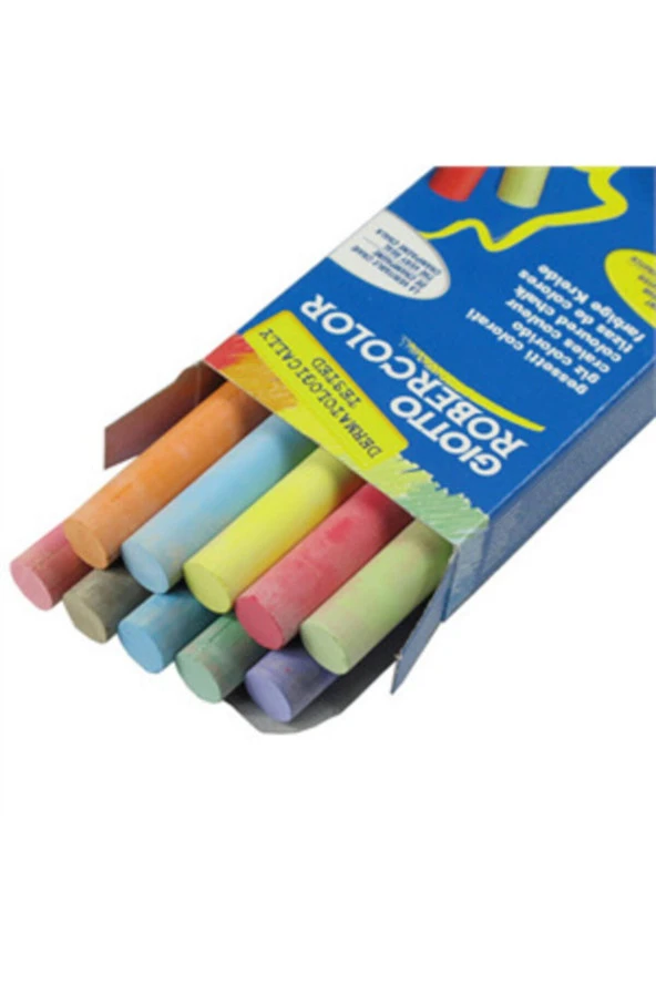 Robercolor Tebeşir Yuvarlak Tozsuz 10 Lu Karışık Renk (10 Paket) - Resim 2