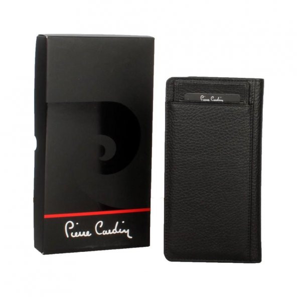 Pierre Cardin Siyah Logolu Deri Cüzdan Dik Model 11055 - 3
