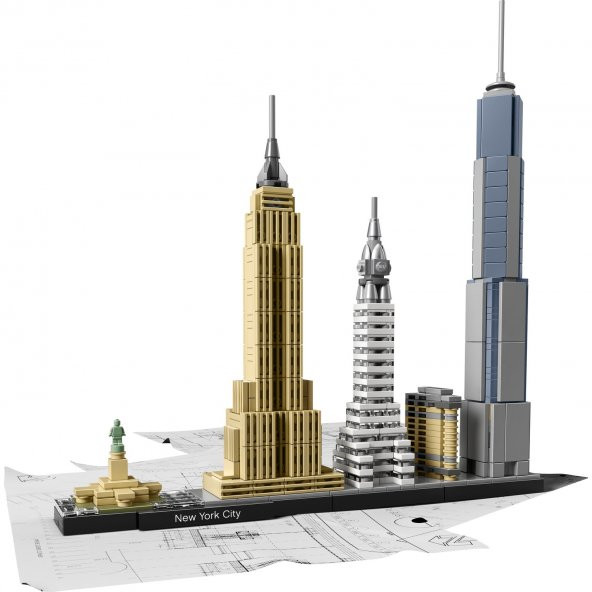 Lego Architecture 21028 New York City Yapım Seti - Yetişkin için Hobi Oyuncak - 3
