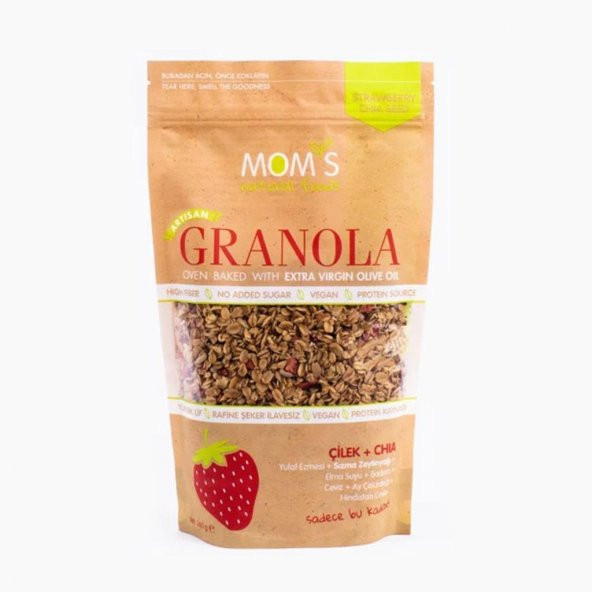 Mom's Natural Foods Çilek+Chıa 360 g e