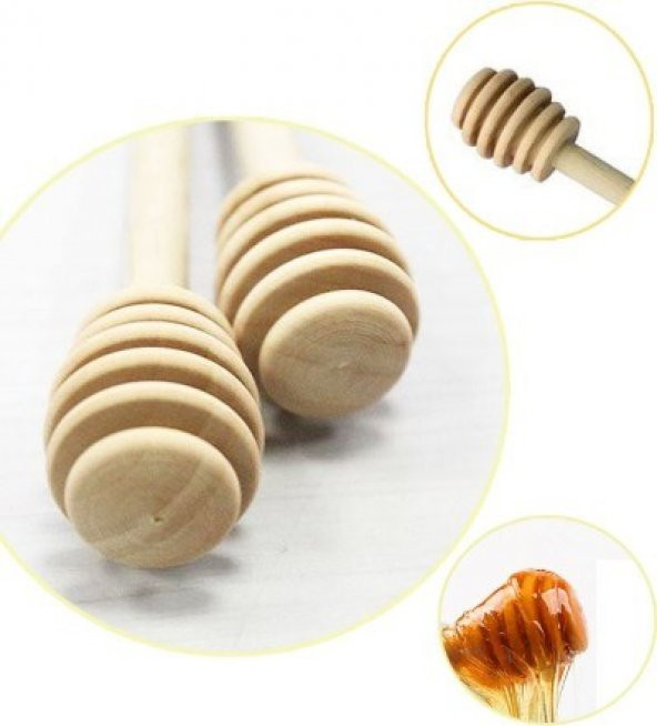 Bal Kaşığı Daldız 2 Li Ahşap 15 cm Büyük Boy - 2