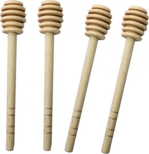 Bal Kaşığı Daldız 2 Li Ahşap 15 cm Büyük Boy - 4